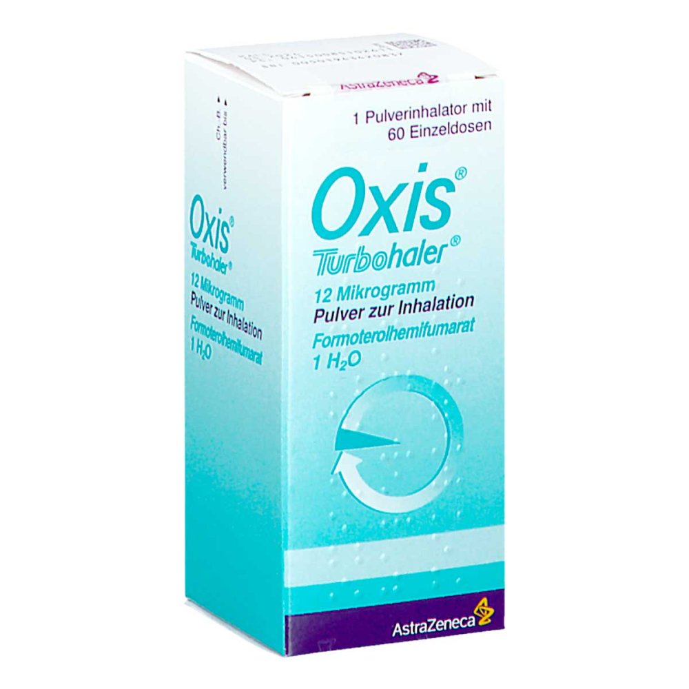 Das Produktfoto zeigt Oxis Turbohaler 12 Μg 60 Ed Inhalationspulver (1 stk) PZN 08510261