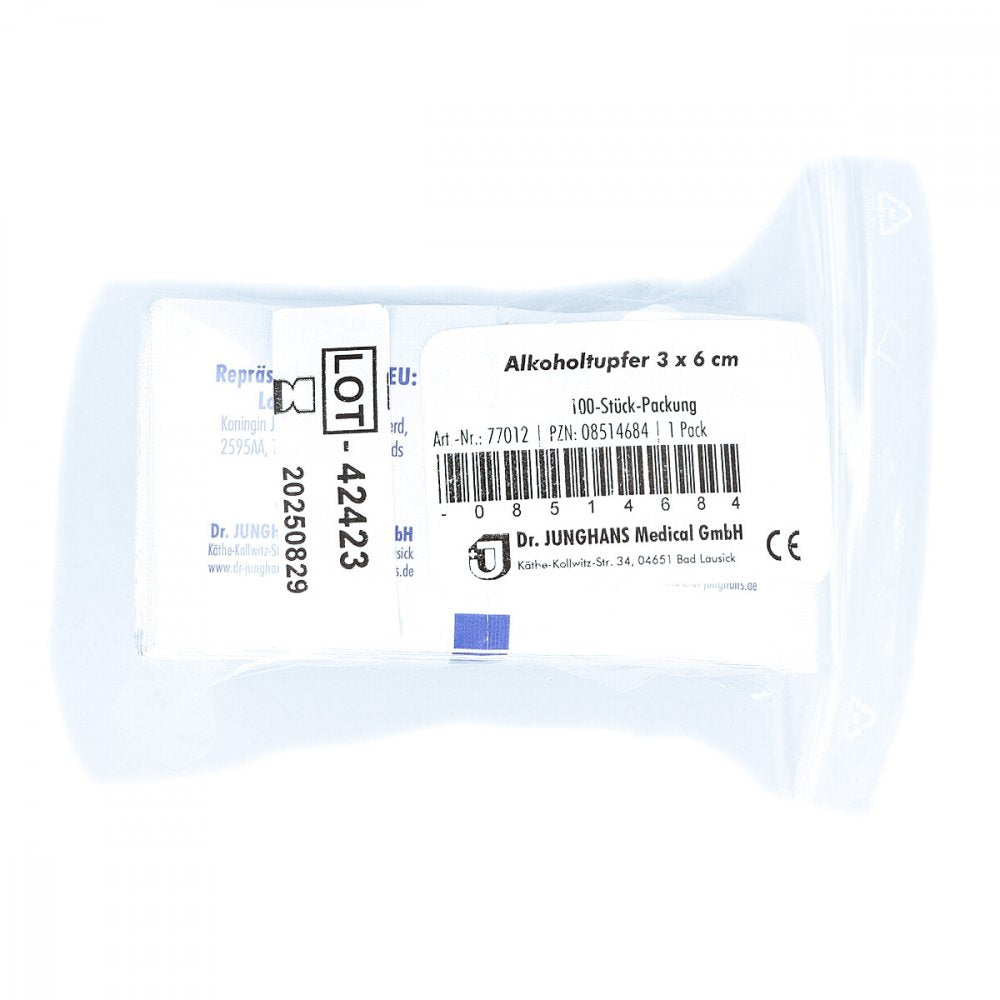 Alkoholtupfer 3x6 Cm Steril (100 stk)