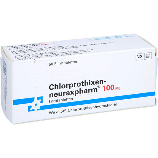 Das Produktfoto zeigt Chlorprothixen-Neuraxpharm 100 Filmtabletten (50 stk) PZN 08515560