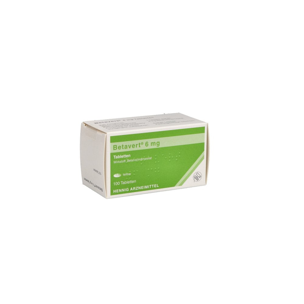Das Produktfoto zeigt Betavert 6 Mg Tabletten (100 stk) PZN 08538070
