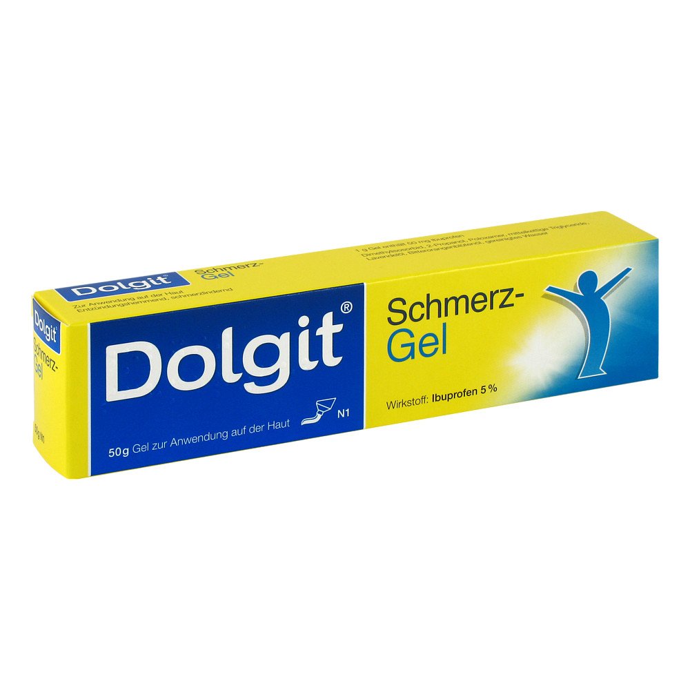 Das Produktfoto zeigt Dolgit Schmerzgel (50 g) PZN 08544484