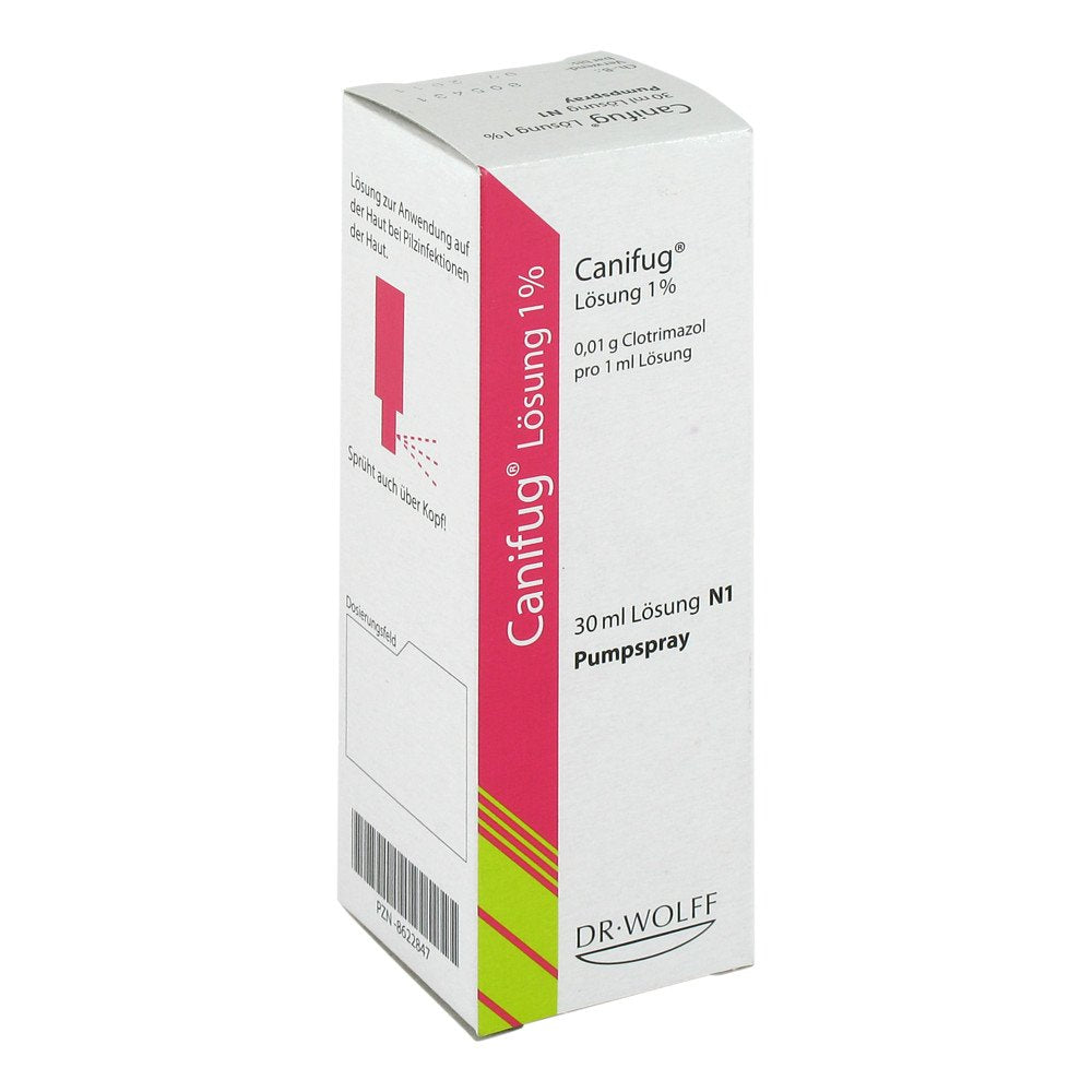 Das Produktfoto zeigt Canifug Lösung 1% (30 ml) PZN 08622847