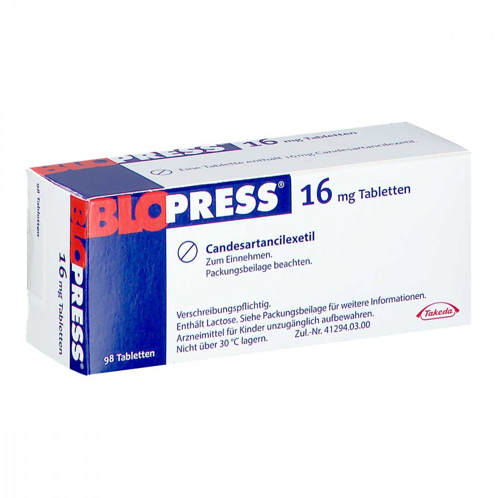 Blopress 16 Mg Tabletten (98 stk)