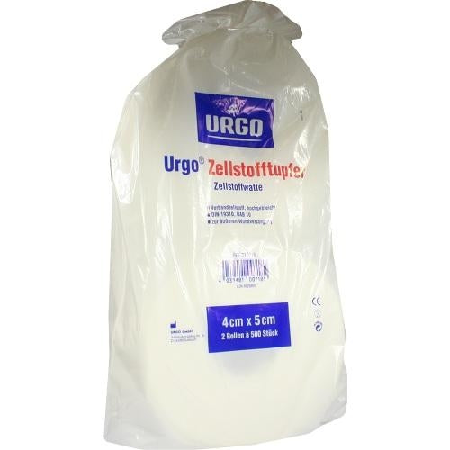 Das Produktfoto zeigt Urgo Zellstofftupfer (2X500 stk) PZN 08629909