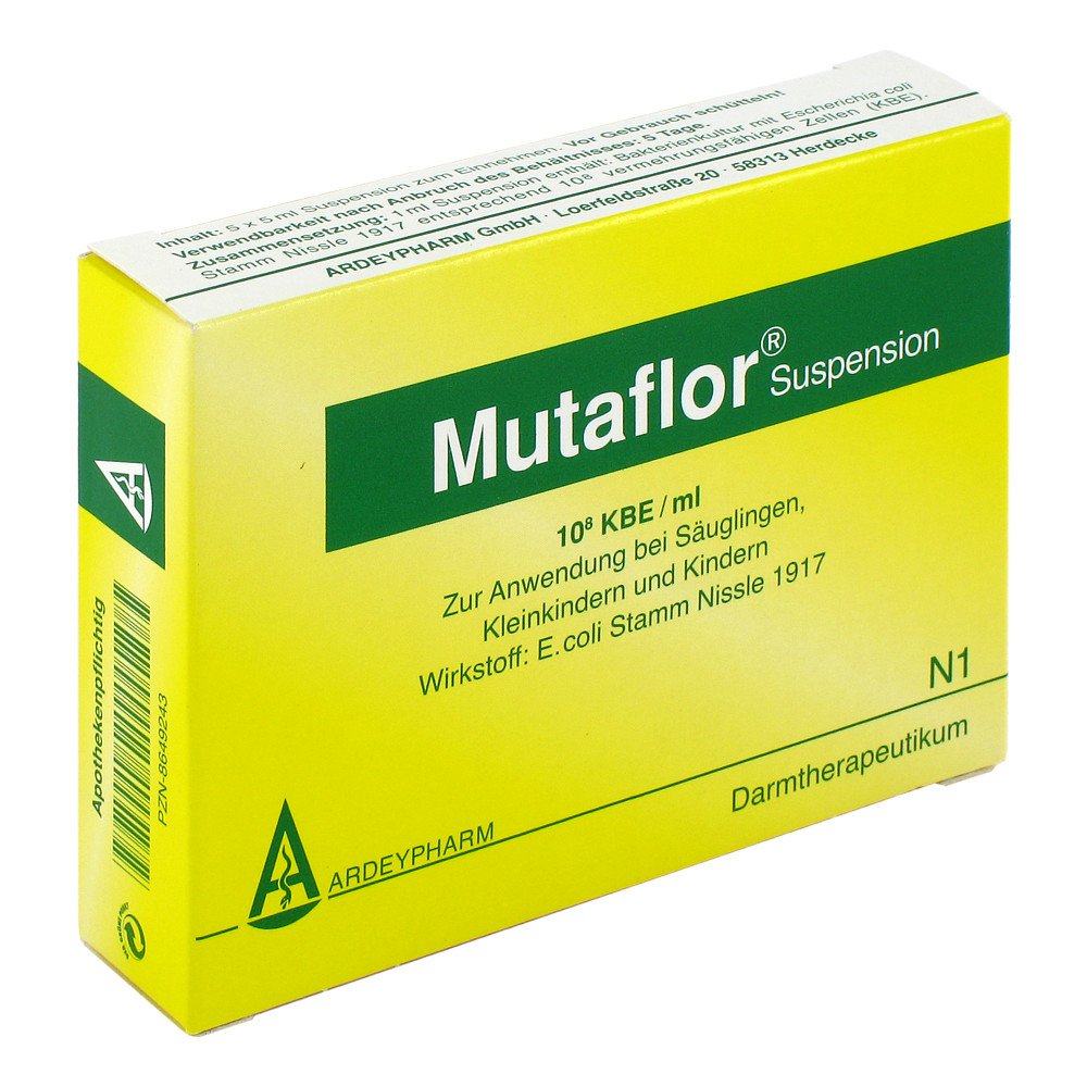 Das Produktfoto zeigt Mutaflor Suspension (5X5 ml) PZN 08649243