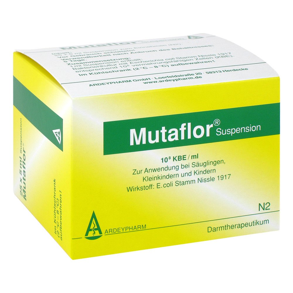 Das Produktfoto zeigt Mutaflor Suspension (25X5 ml) PZN 08649266