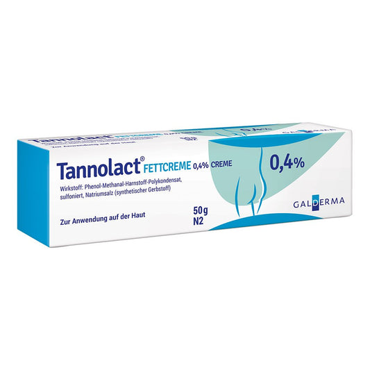 Das Produktfoto zeigt Tannolact Fettcreme (50 g) PZN 08665621