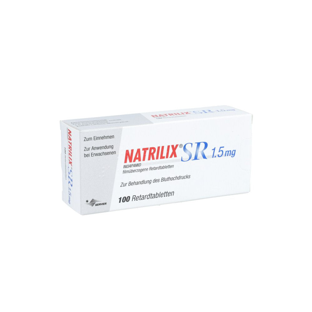 Das Produktfoto zeigt Natrilix Sr 1,5 Mg Filmüberzogene Retardtabletten (100 stk) PZN 08667703