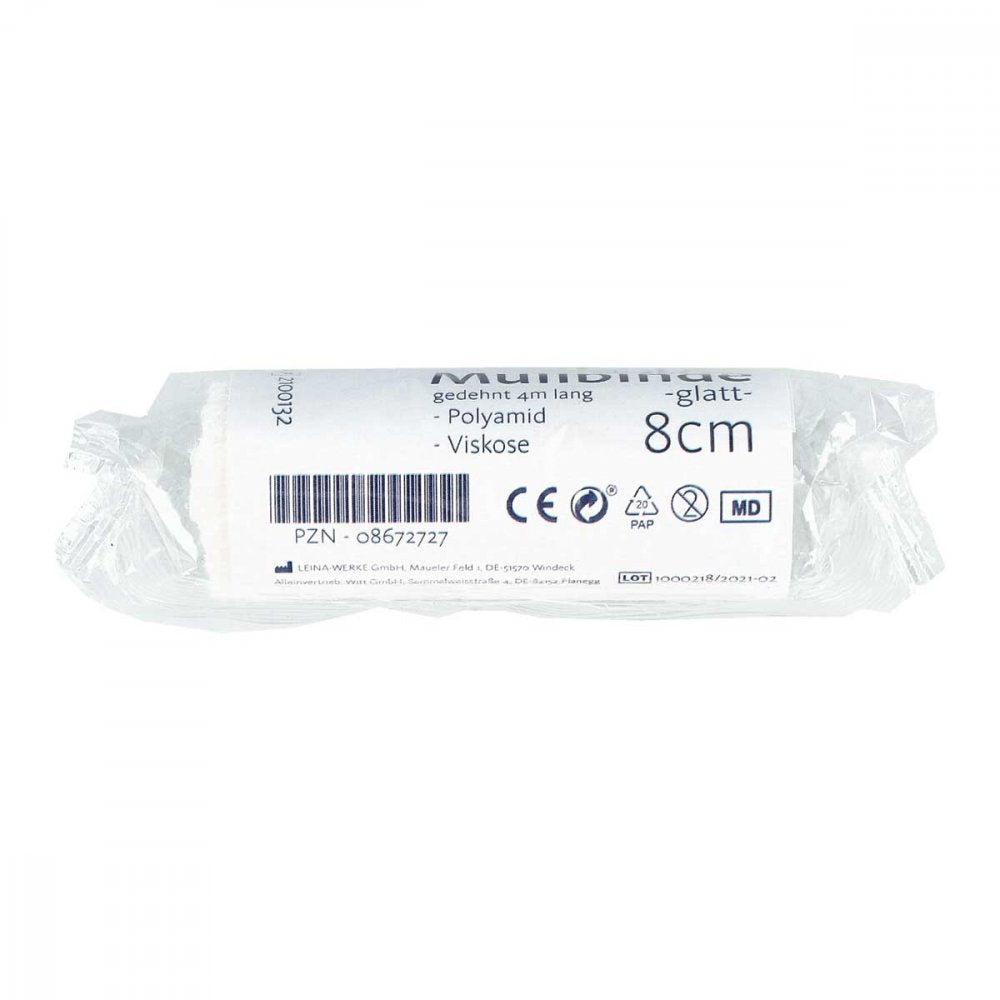 Das Produktfoto zeigt Mullbinden Elastisch 8 Cmx4 M Genopharm (1 stk) PZN 08672727