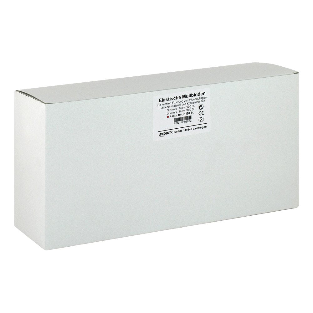 Das Produktfoto zeigt Mullbinden Elast.10 Cmx4 M (50 stk) PZN 08698922