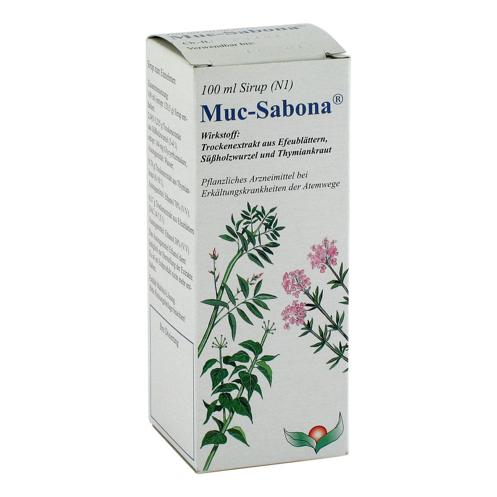 Das Produktfoto zeigt Muc Sabona Sirup (100 ml) PZN 08703741