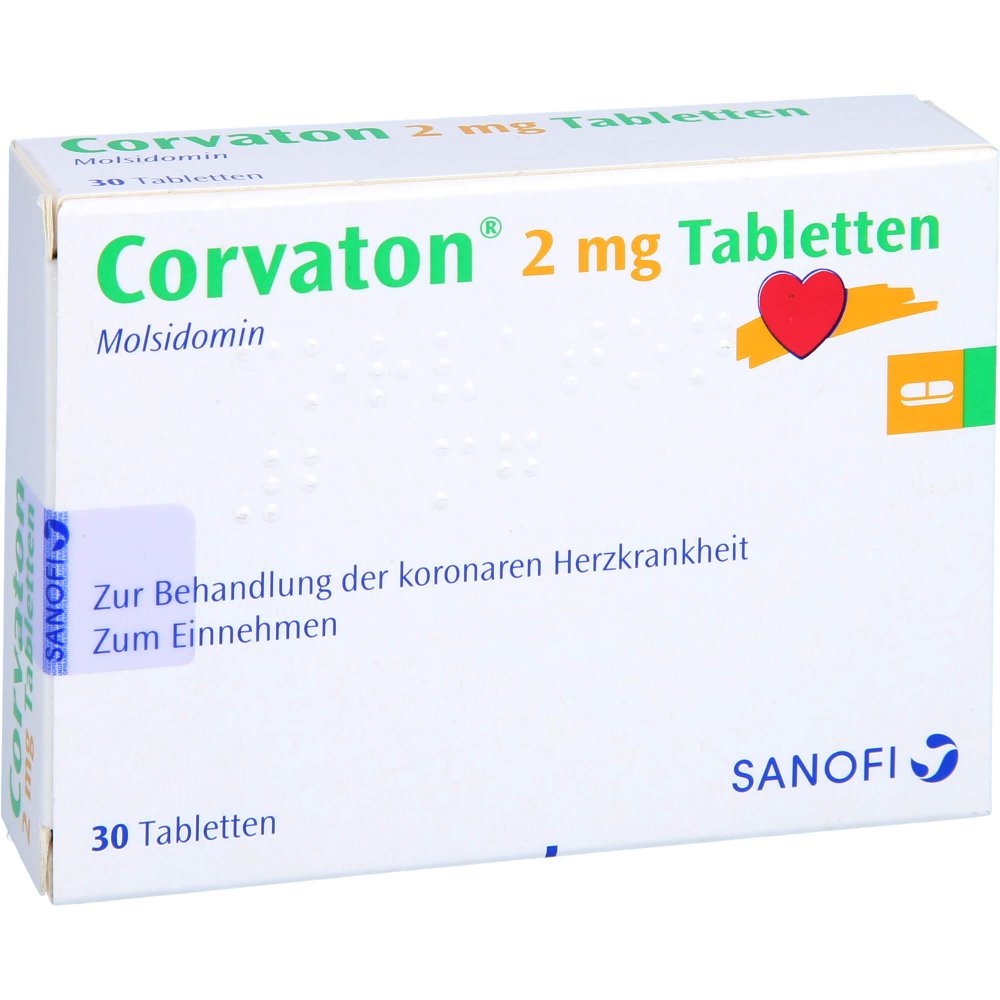 Das Produktfoto zeigt Corvaton 2 Mg Tabletten (30 stk) PZN 08705266