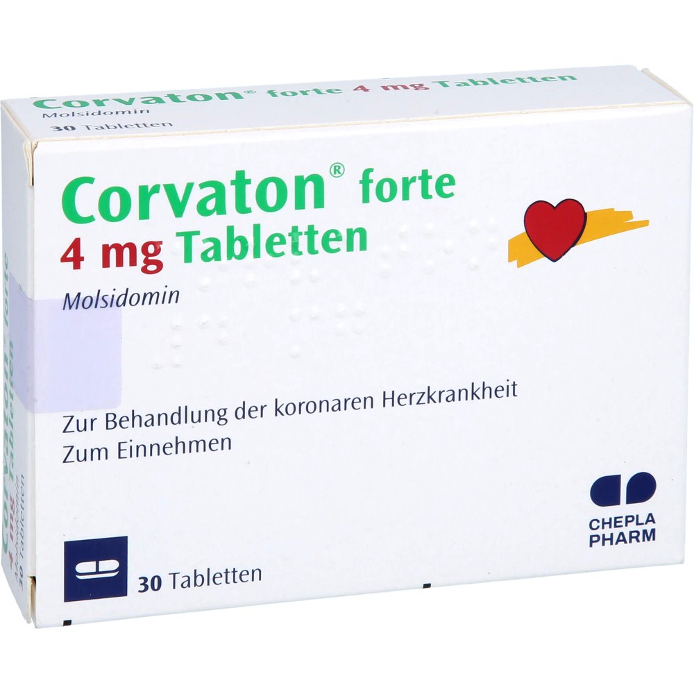 Das Produktfoto zeigt Corvaton Forte 4 Mg Tabletten (30 stk) PZN 08705349