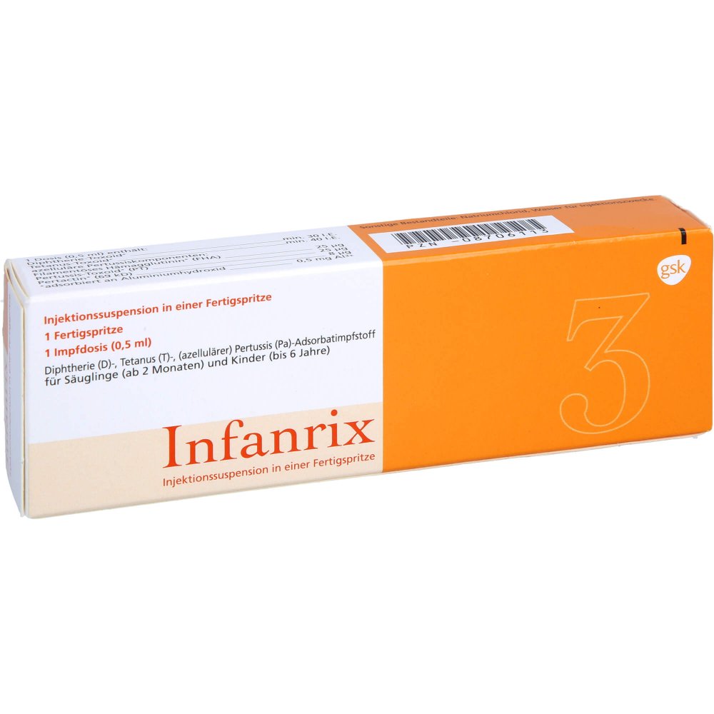 Das Produktfoto zeigt Infanrix Injektionssuspension (1X0.5 ml) PZN 08706113