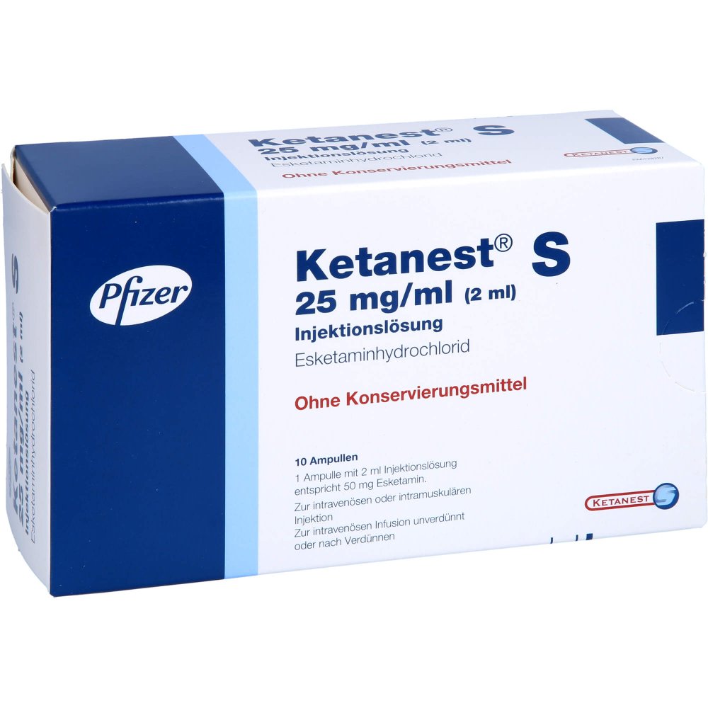 Ketanest S 25 Mg/Ml Ohne Konservier.Mittel Amp. (10X2 ml)