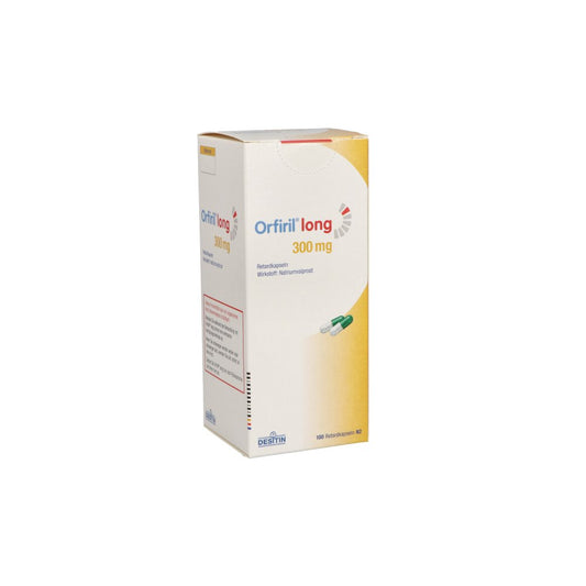 Das Produktfoto zeigt Orfiril Long 300 Mg Retardkapseln (100 stk) PZN 08718932