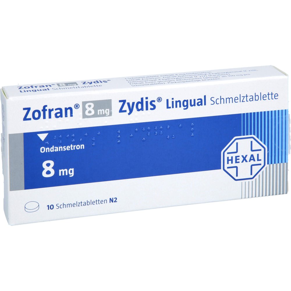 Das Produktfoto zeigt Zofran 8 Mg Zydis Lingual Schmelztabletten (10 stk) PZN 08725145