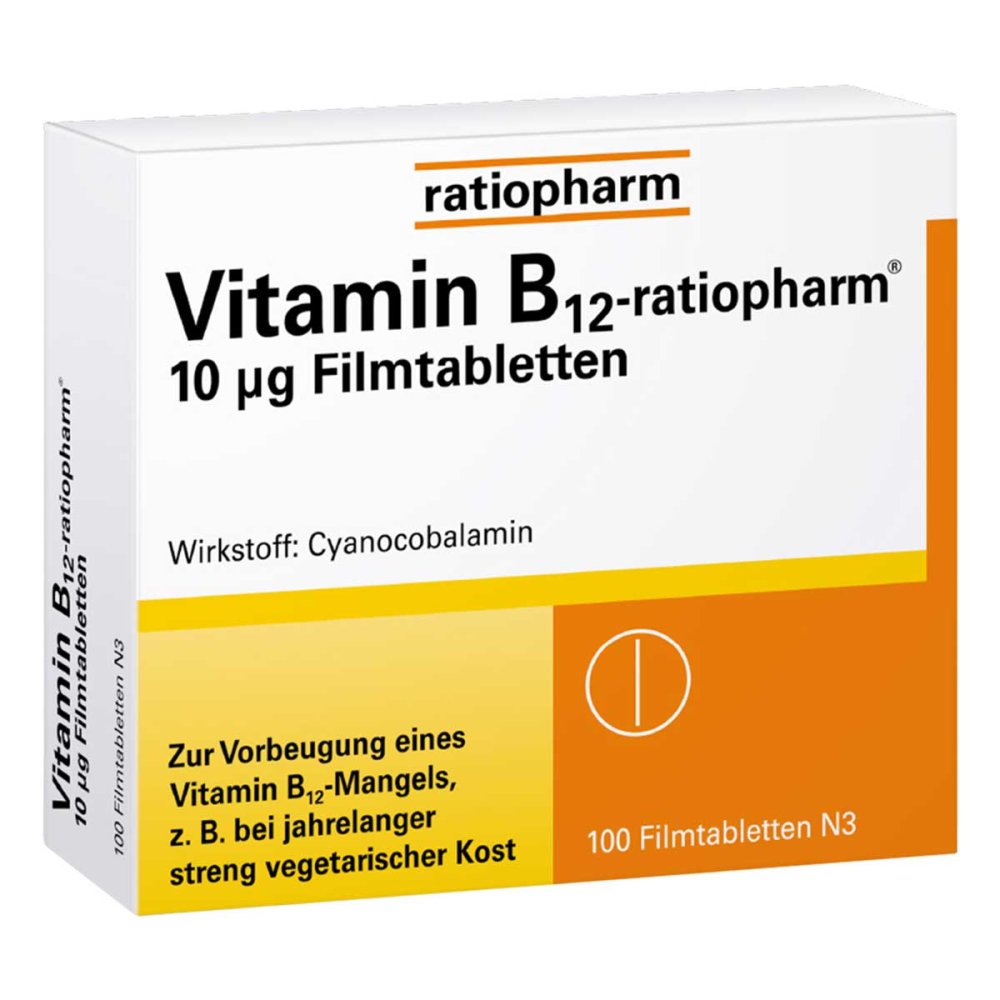 Vitamin B12-Ratiopharm 10 Μg Filmtabletten (100 stk)