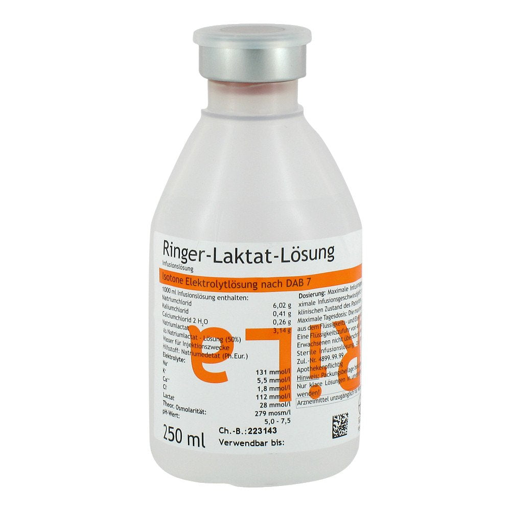 Das Produktfoto zeigt Ringer Laktat Lösung Plastik (250 ml) PZN 08774126