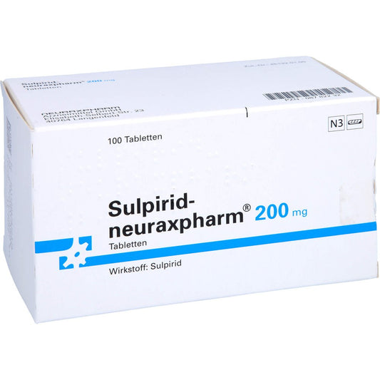 Das Produktfoto zeigt Sulpirid-Neuraxpharm 200 Mg Tabletten (100 stk) PZN 08782232