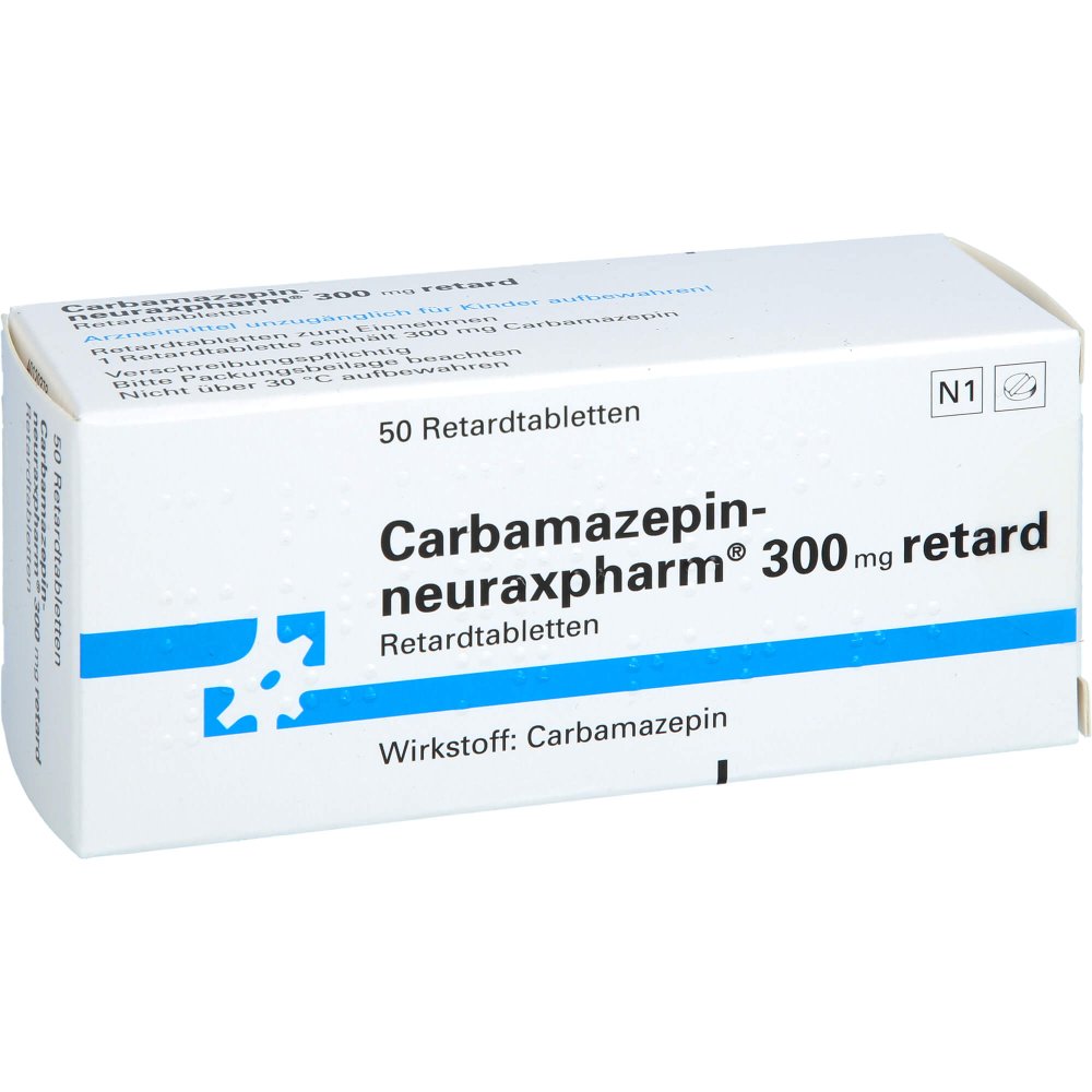 Das Produktfoto zeigt Carbamazepin-Neuraxpharm 300 Mg Retard Tabl. (50 stk) PZN 08782261