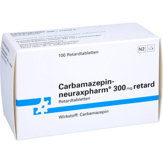 Das Produktfoto zeigt Carbamazepin-Neuraxpharm 300 Mg Retard Tabl. (100 stk) PZN 08782278
