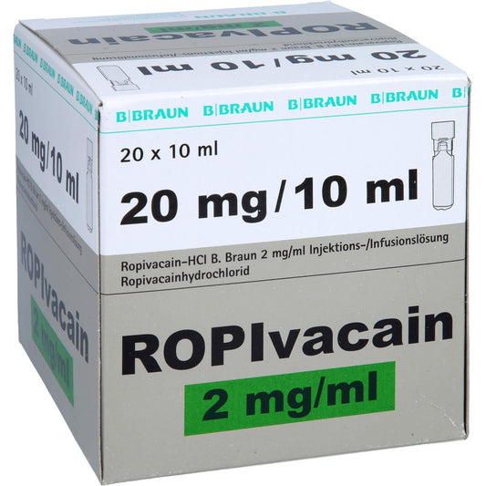 Ropivacain B.Braun 2 Mg/Ml Injektionslösung (20X10 ml)
