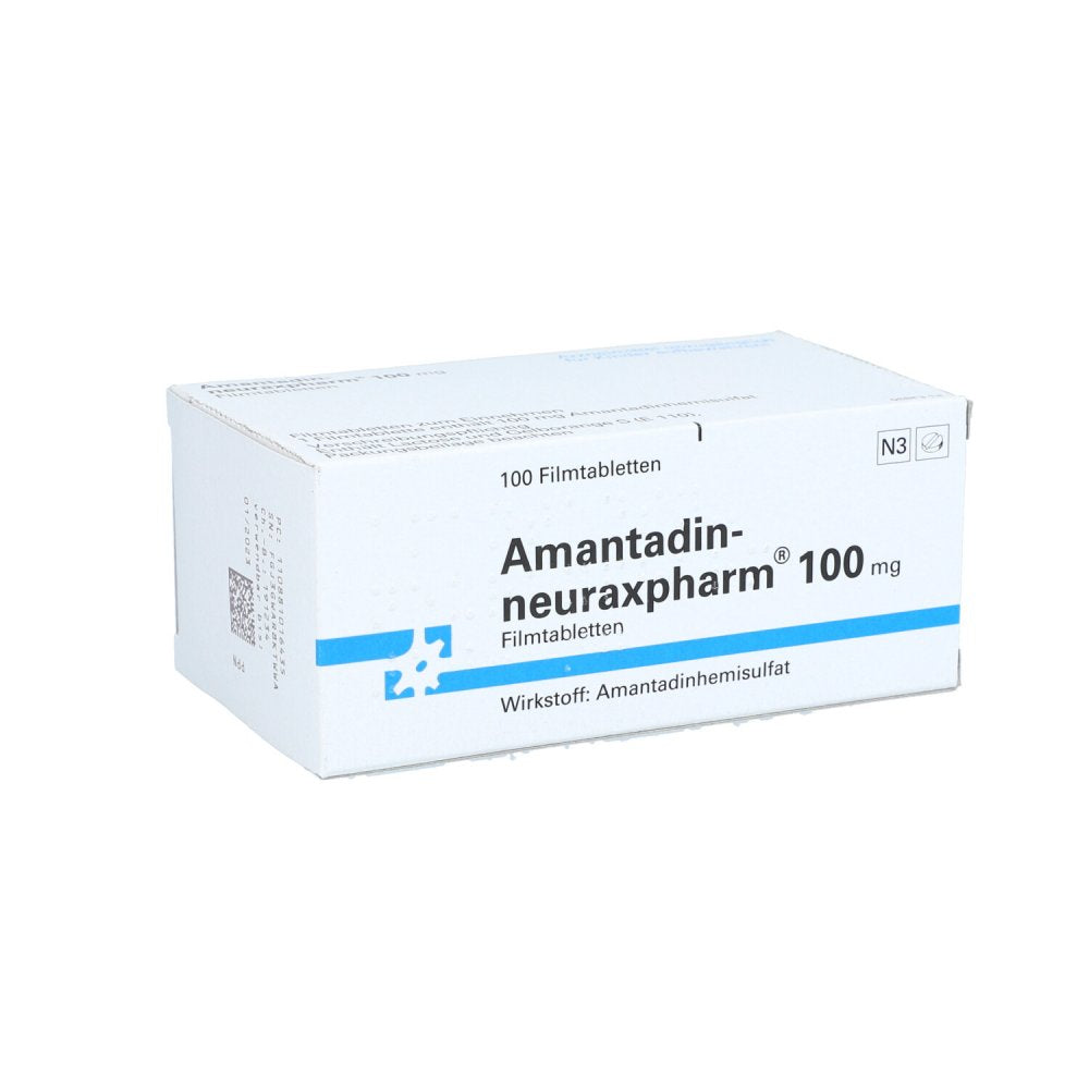 Das Produktfoto zeigt Amantadin-Neuraxpharm 100 Mg Filmtabletten (100 stk) PZN 08810164