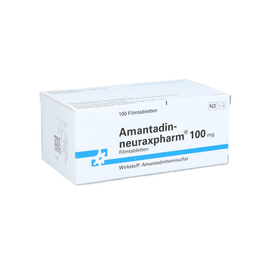 Das Produktfoto zeigt Amantadin-Neuraxpharm 100 Mg Filmtabletten (100 stk) PZN 08810164