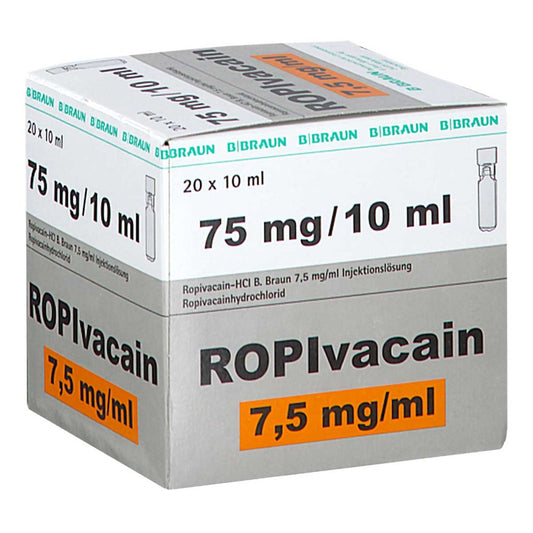 Ropivacain B.Braun 7,5 Mg/Ml Injektionslösung (20X10 ml)
