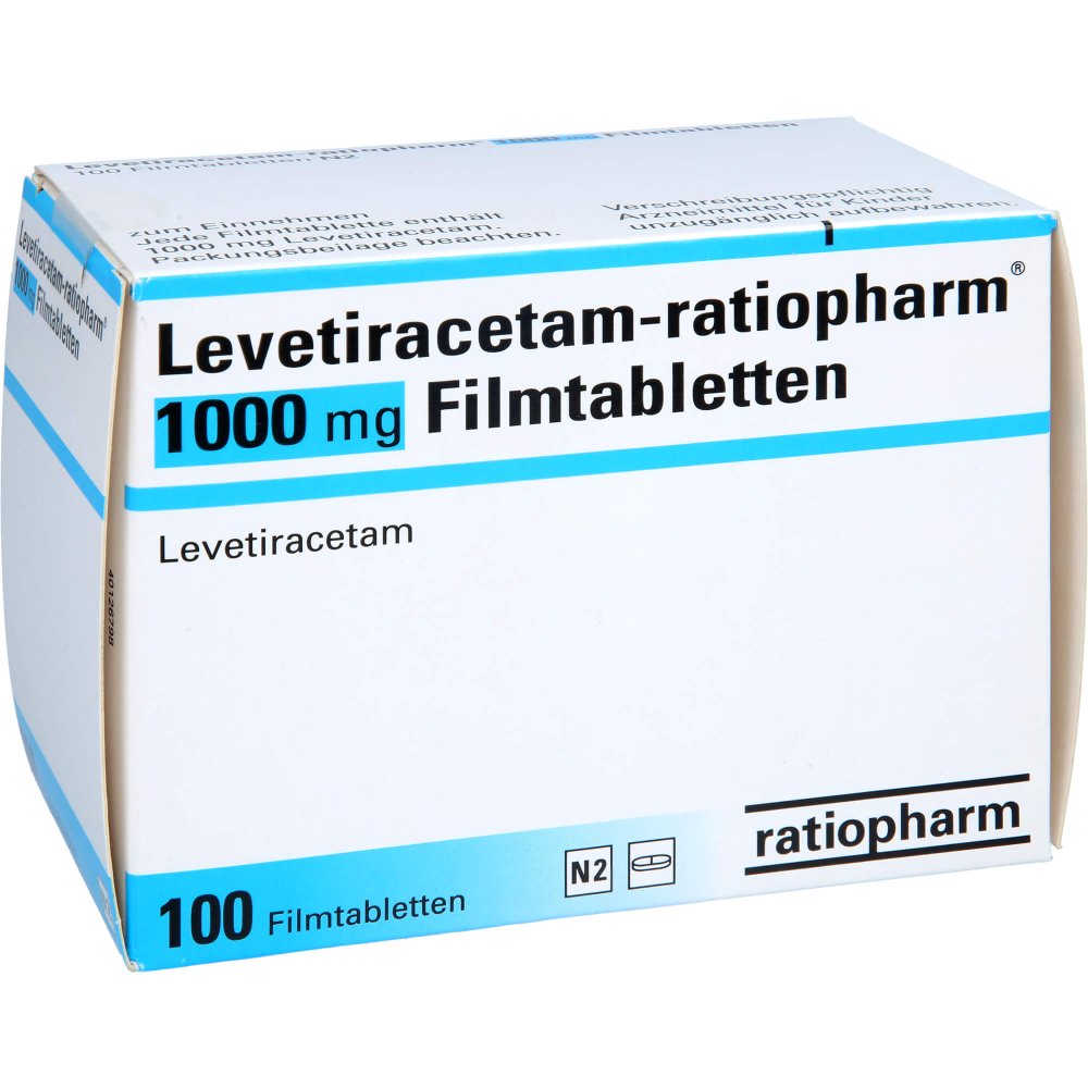 Levetiracetam-Ratiopharm 1000 Mg Filmtabletten (100 stk)