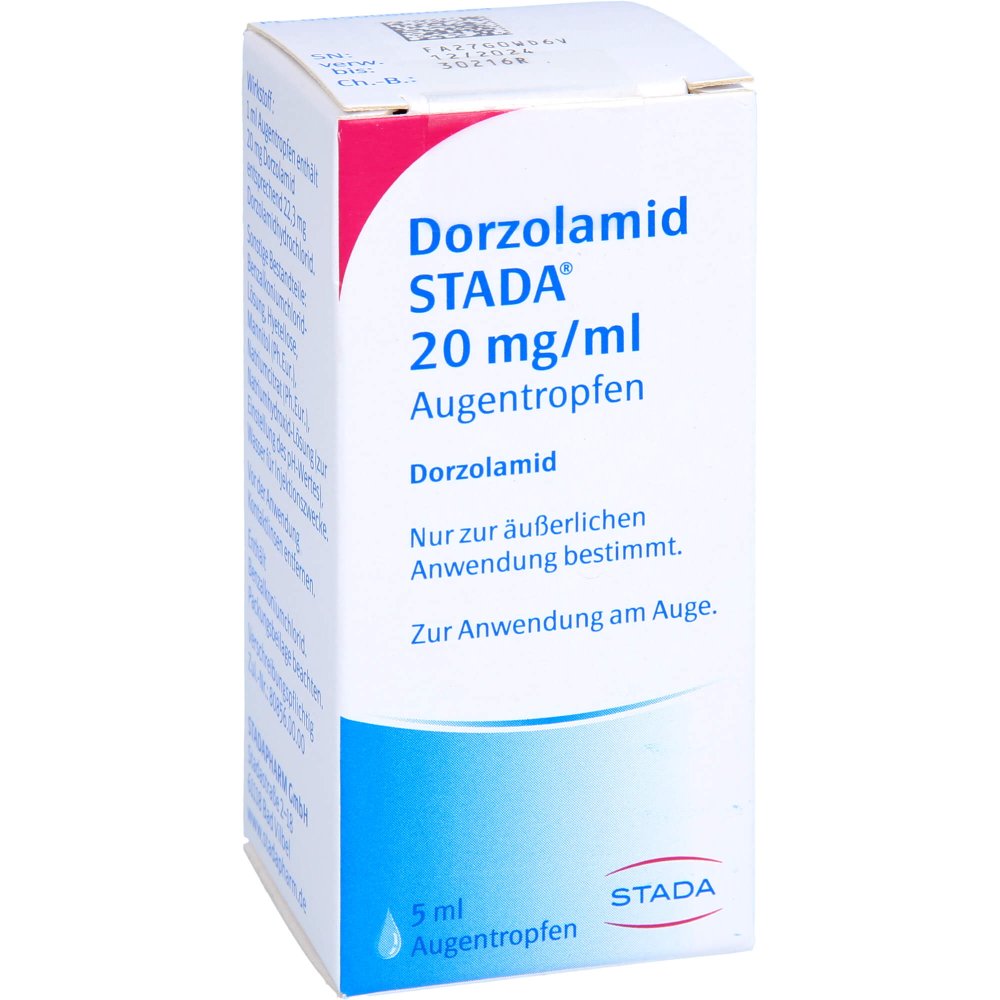Das Produktfoto zeigt Dorzolamid Stada 20 Mg/Ml Augentropfen (1X5 ml) PZN 08816238