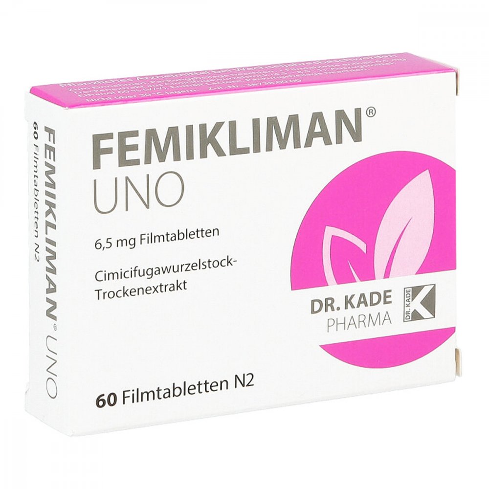 Das Produktfoto zeigt Femikliman Uno Filmtabletten (60 stk) PZN 08817605