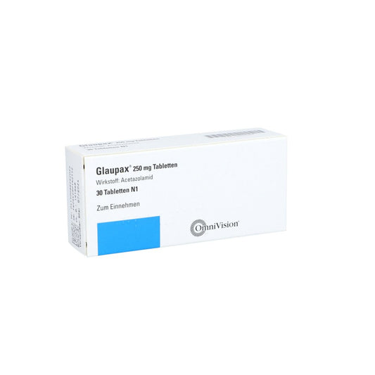 Das Produktfoto zeigt Glaupax 250 Mg Tabletten (30 stk) PZN 08826202