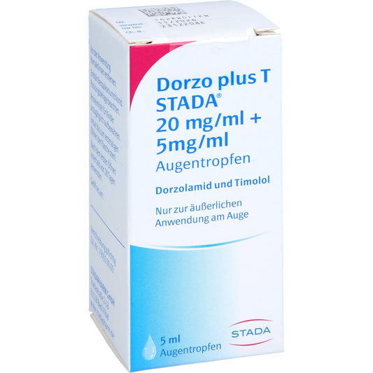 Das Produktfoto zeigt Dorzo Plus T Stada 20 Mg/Ml + 5 Mg/Ml Augentropfen (1X5 ml) PZN 08837341