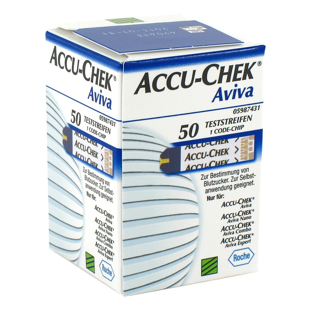 Das Produktfoto zeigt Accu-Chek Aviva Teststreifen Plasma Ii (1X50 stk) PZN 08839541