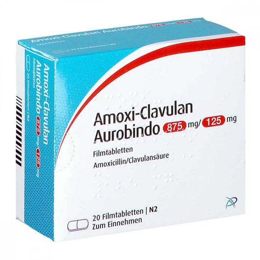 Amoxi Clavulan Aurobindo 875mg/125mg Filmtabletten (20 stk)