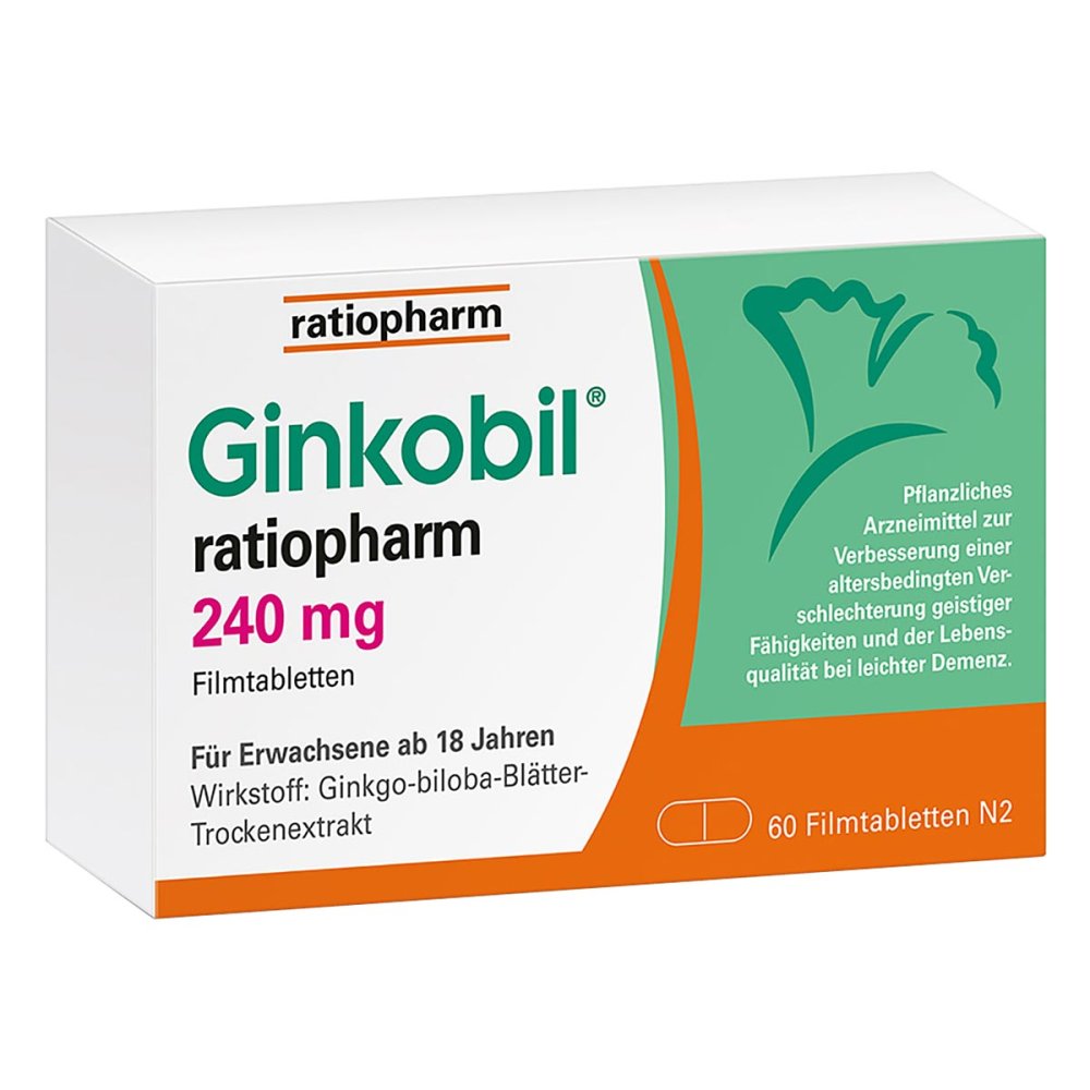 Ginkobil-Ratiopharm 240 Mg Filmtabletten (60 stk)