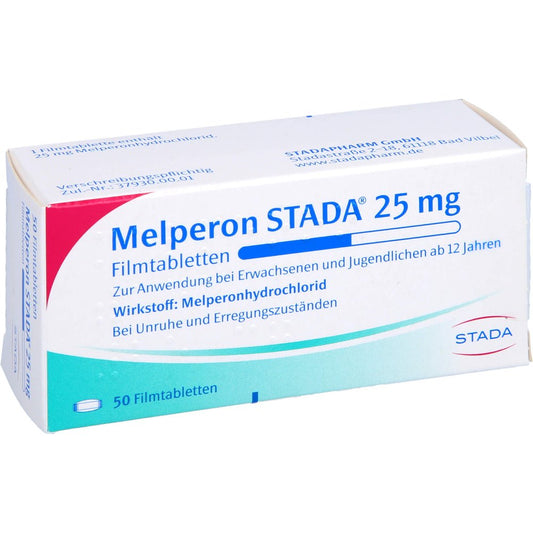Das Produktfoto zeigt Melperon Stada 25 Mg Filmtabletten (50 stk) PZN 08865308