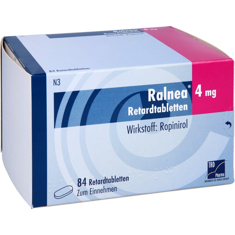 Das Produktfoto zeigt Ralnea 4 Mg Retardtabletten (84 stk) PZN 08866420
