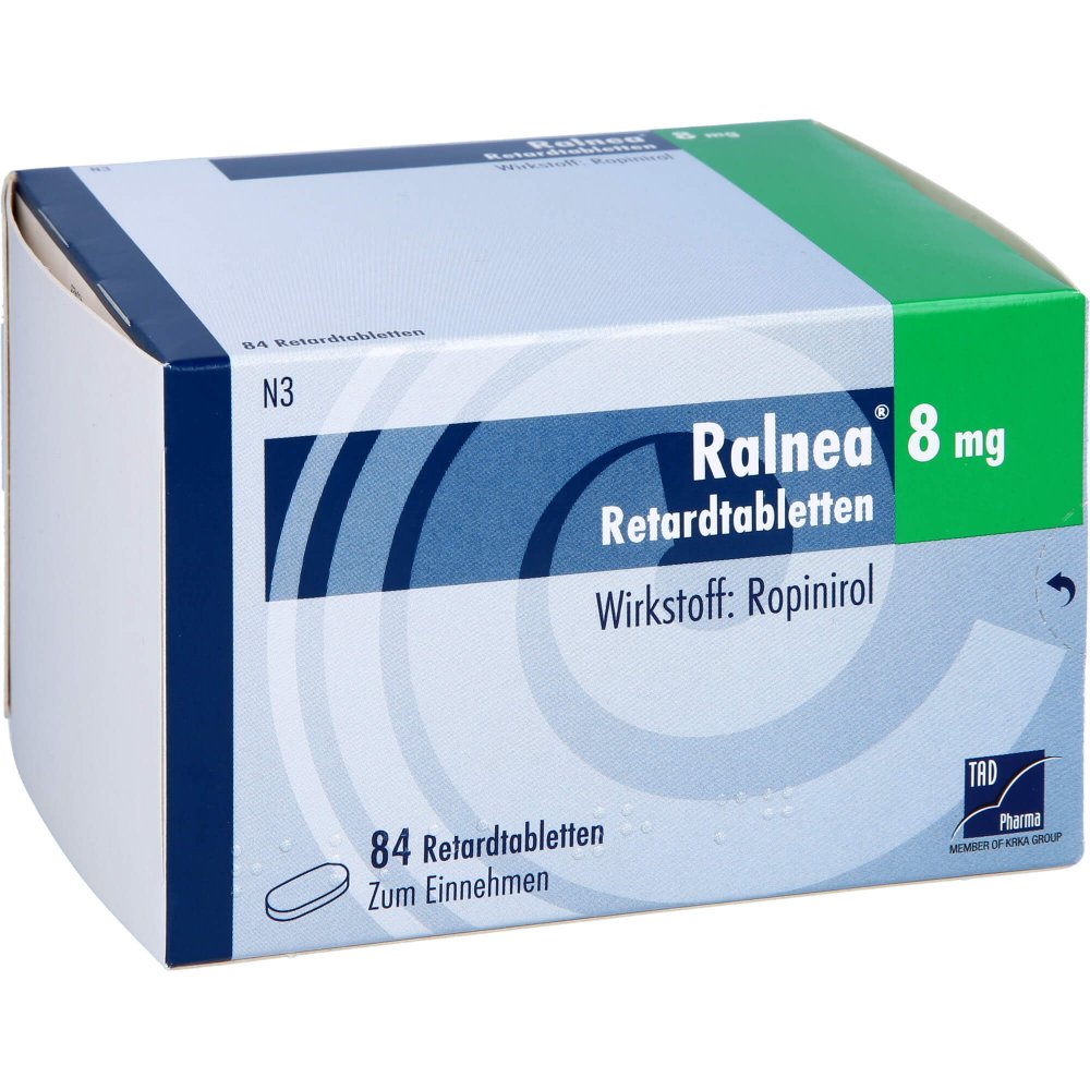 Das Produktfoto zeigt Ralnea 8 Mg Retardtabletten (84 stk) PZN 08866437