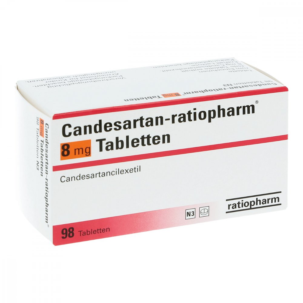 Candesartan-Ratiopharm 8 Mg Tabletten (98 stk)