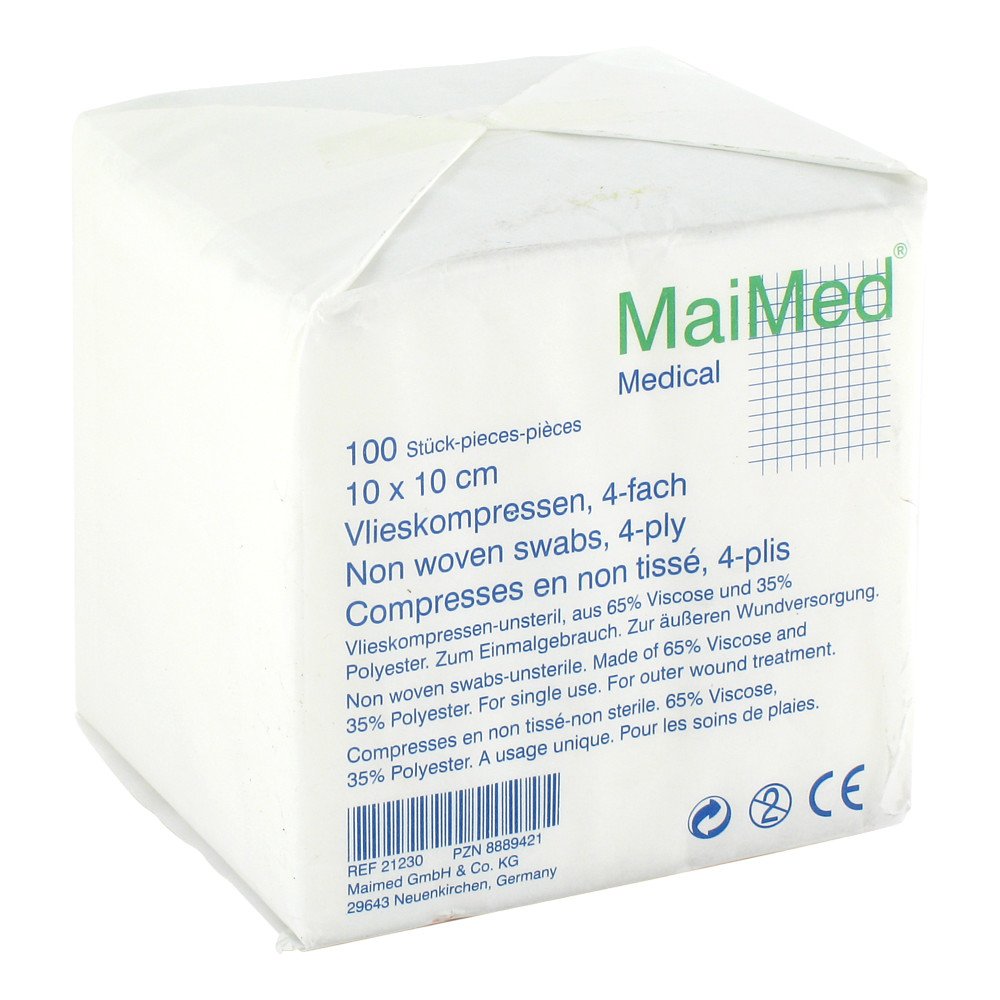 Vlieskompressen Unsteril 10x10 Cm (100 stk)
