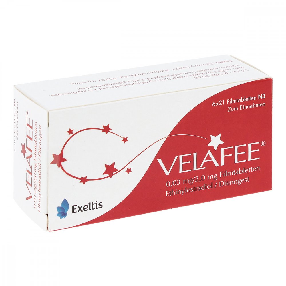 Velafee 0,03 Mg/2 Mg Filmtabletten (6X21 stk)