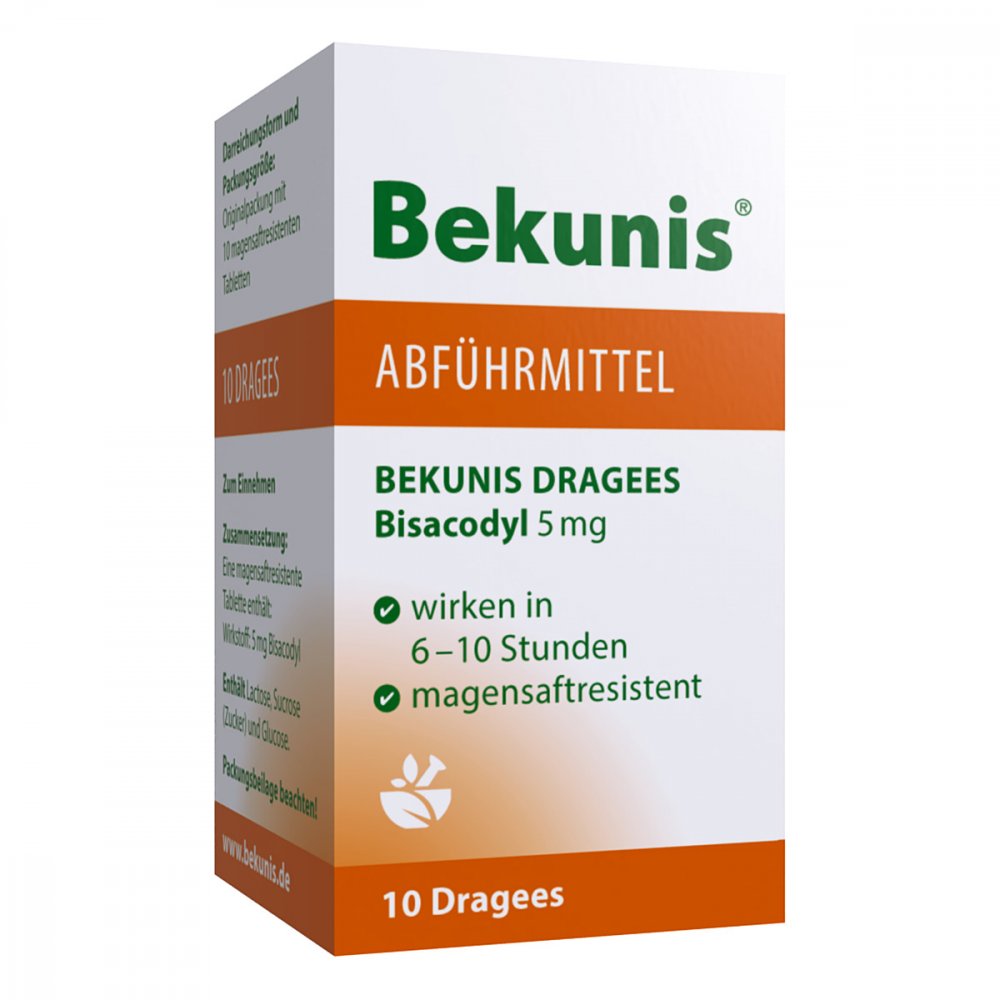 Bekunis Dragees Bisacodyl 5 Mg Magensaftres.Tabl. (10 stk)