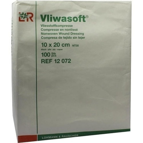 Das Produktfoto zeigt Vliwasoft Vlieskompressen Unsteril 10x20 Cm 6l. (100 stk) PZN 08900944