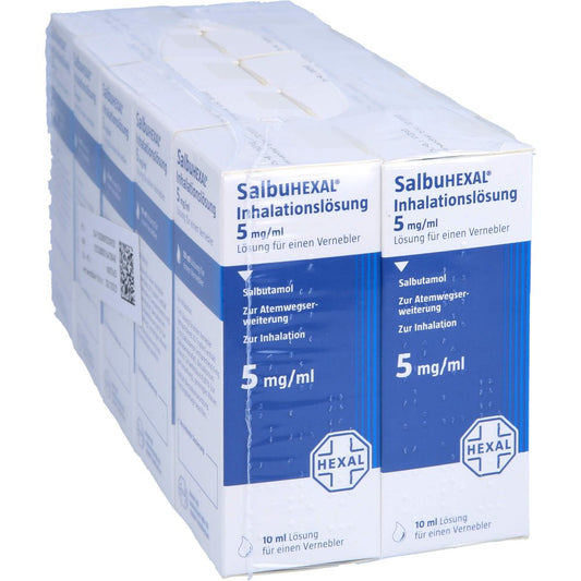 Das Produktfoto zeigt Salbuhexal Lösung Für Einen Vernebler (10X10 ml) PZN 08903090