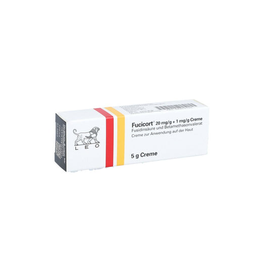 Das Produktfoto zeigt Fucicort 20 Mg/G + 1 Mg/G Creme (5 g) PZN 08903150