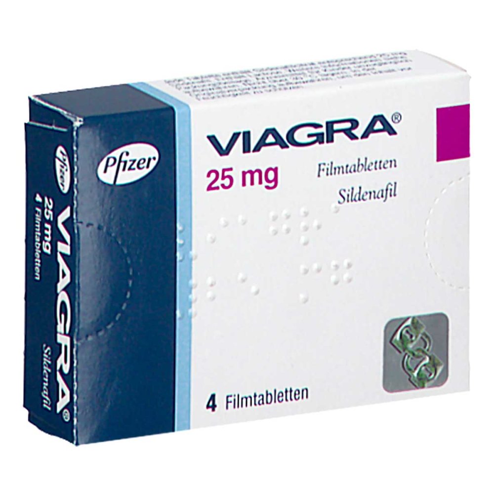 Das Produktfoto zeigt Viagra 25 Mg Filmtabletten (4 stk) PZN 08906763