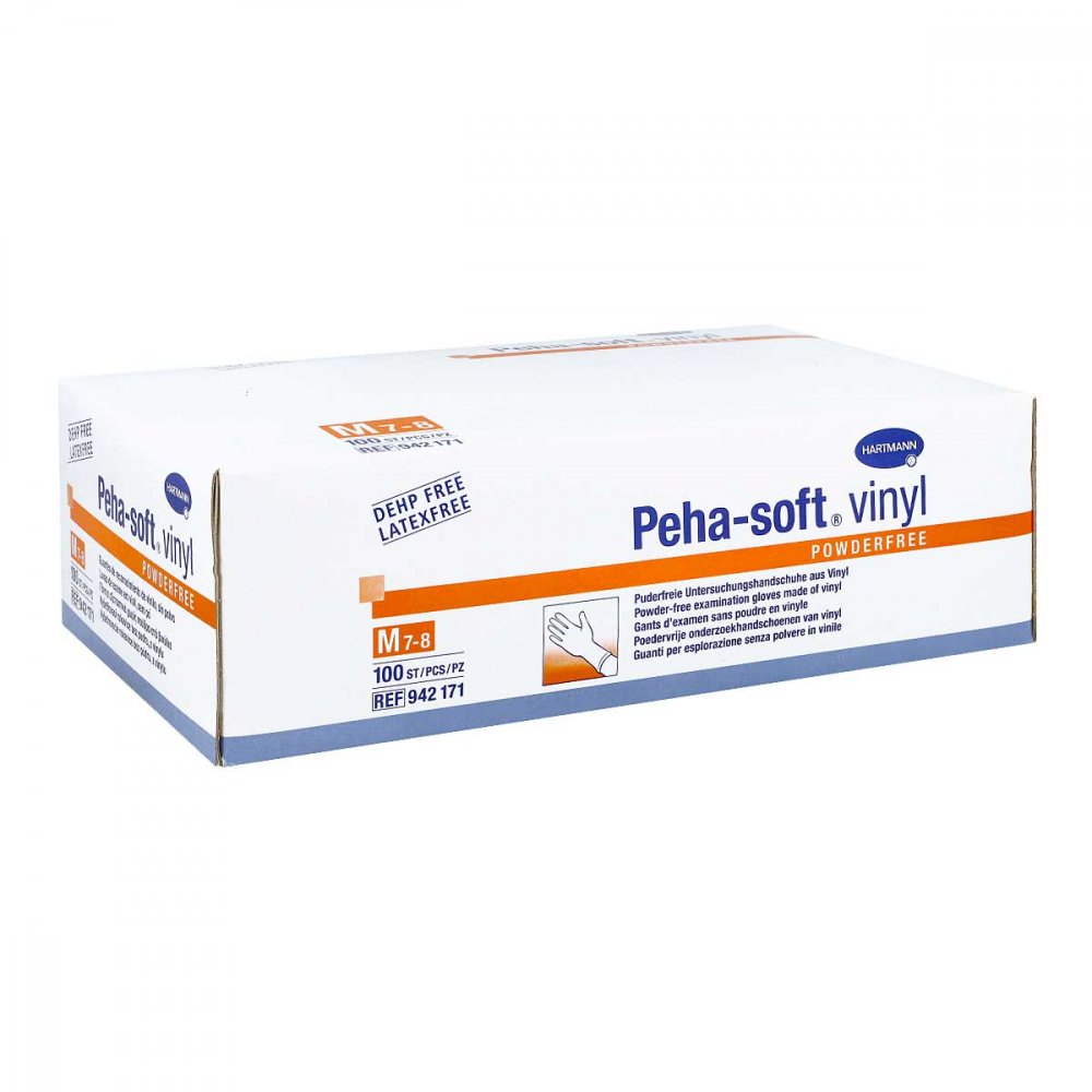 Peha-Soft Vinyl Unt.Handschuhe Unste.Puderfrei M (100 stk)